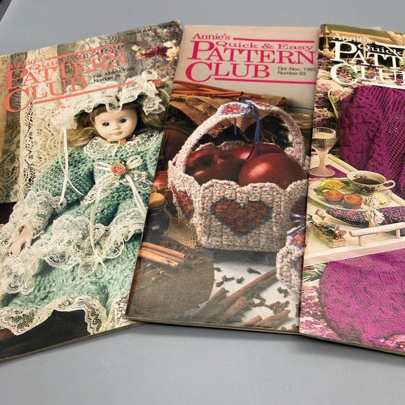 Vintage Annie's Pattern Club Magazine Lot, Quick and Easy Crafting Fun, 1990s - Picture 4 of 8